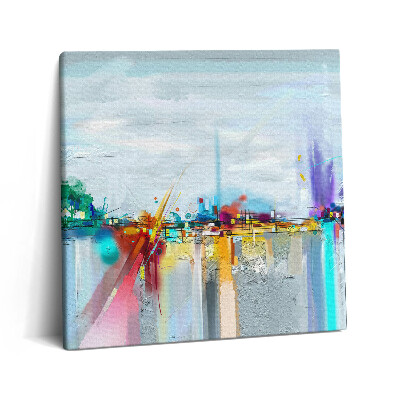 Foto obraz ze zdjęcia 60x60 Abstrakcyjny krajobraz oleju