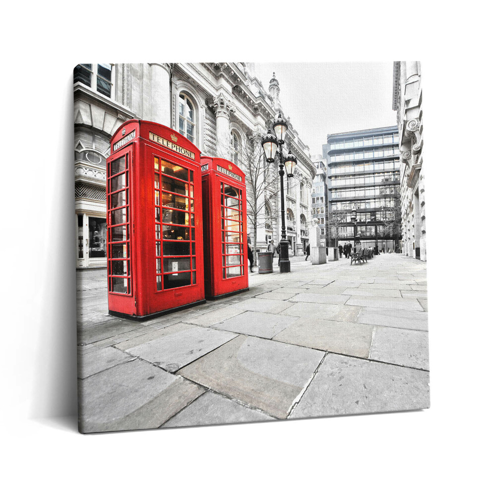 Obraz canvas 60x60 Czerwone budki telefoniczne Londyn