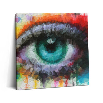 Foto obraz na płótnie 60x60 Piękne kolorowe ludzkie oko