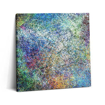 Foto obraz na płótnie 60x60 Ekspresyjna abstrakcja kolorowych linii