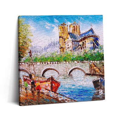 Obraz canvas 60x60 Malowanie łodzi