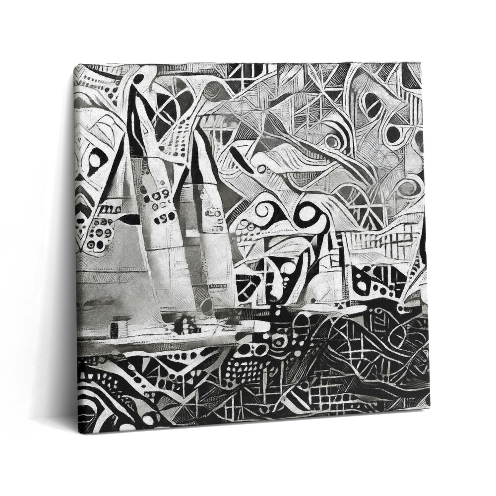 Foto obraz canvas 60x60 Streszczenie żaglówki na morzu