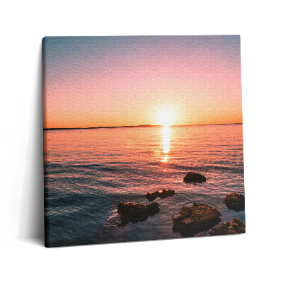Foto-obraz canvas 60x60 Klify o zachodzie słońca