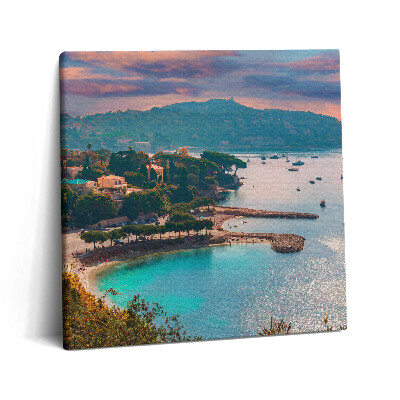 Foto obraz canvas 60x60 Widok na Riwierę Francuską