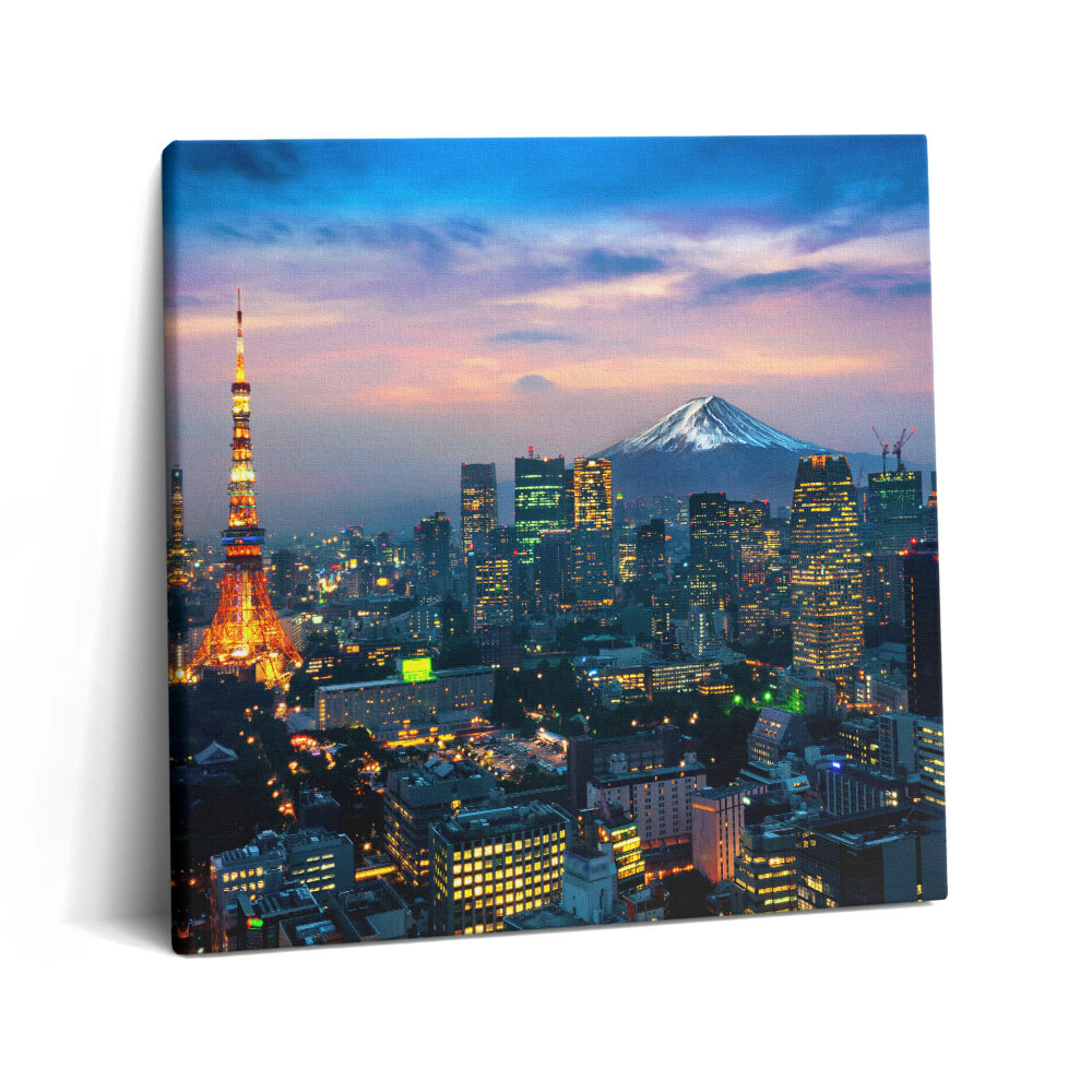 Obraz canvas 60x60 Miasto nocą