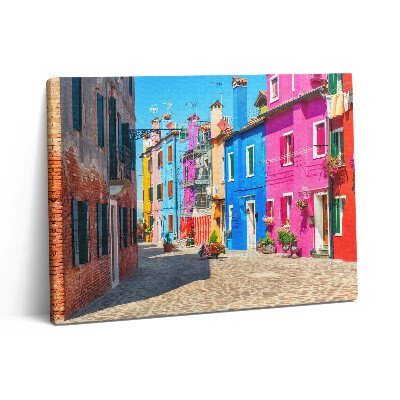 Obraz na płótnie 80x60 Kolorowa dzielnica wyspy Burano