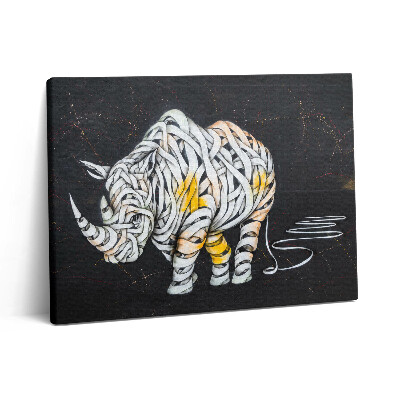 Obraz na płótnie 80x60 Abstrakcyjny widok nosorożca i zespołu