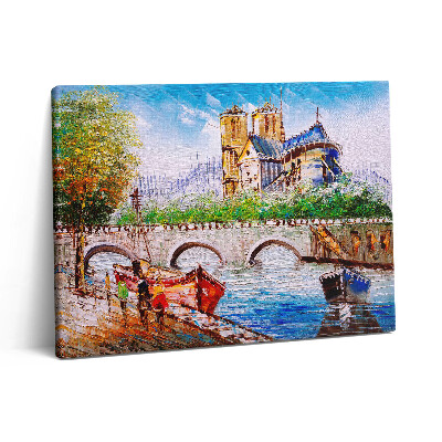 Obraz na płótnie 80x60 Malowanie łodzi