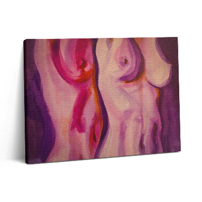 Obraz na płótnie 80x60 Malowanie kobiecego ciała i piersi