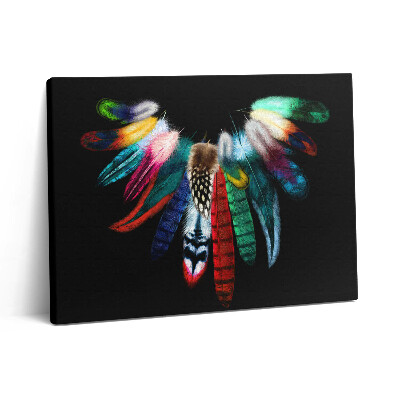 Nowoczesny obraz na płótnie 80x60 Kolorowe ptasie pióra