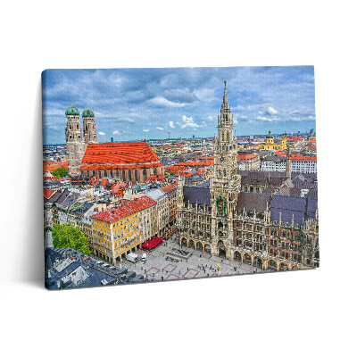 Fotoobraz canvas 80x60 Ratusz na Marienplatz w Monachium