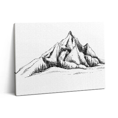 Obraz na płótnie 80x60 Rysunek górski