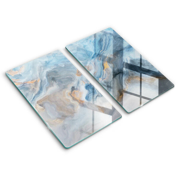 Osłona na płytę indukcyjną 2 sztuki Tekstura marmuru