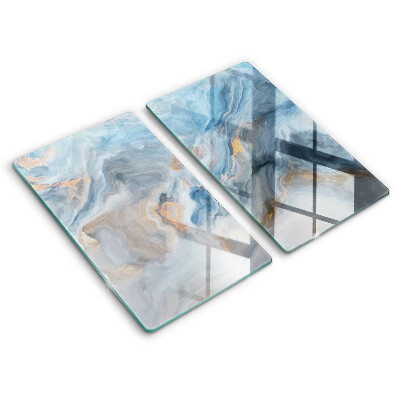 Osłona na płytę indukcyjną 2 sztuki Tekstura marmuru