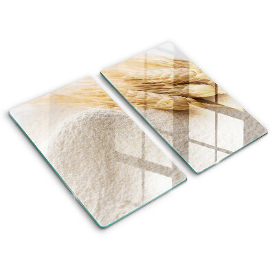 Panel ochronny do kuchni 2 sztuki Mąka i kłosy zboża