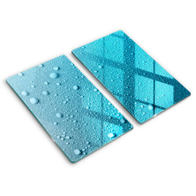 Osłona ściany przy kuchence gazowej 2 sztuki Krople wody