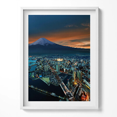 Obraz w ramce Widok na Tokyo i górę Fuji