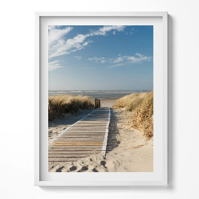 Obraz w ramce Widok na plażę i morze