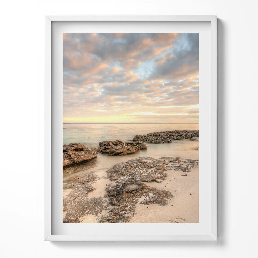 Obraz w ramce Pejzaż plaży morza i nieba