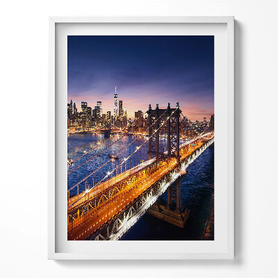 Obraz w ramce Nowy Jork - zachód słońca nad Manhattanem