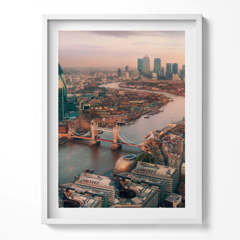 Obraz w ramce Londyn z lotu ptaka