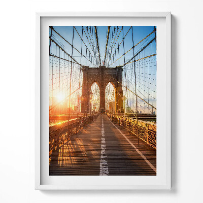 Obraz w ramce Most Brookliński NYC