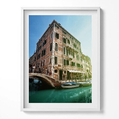 Obraz w ramce Piękne uliczki Wenecji w słońcu
