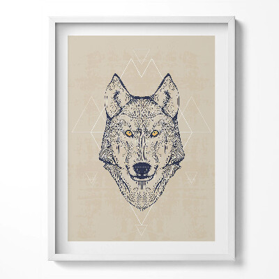 Obraz w ramce Głowa wilka