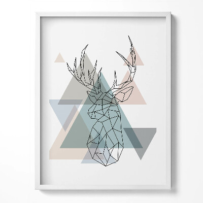 Obraz w ramce Geometryczny renifer