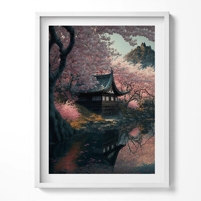 Obraz w ramce Piękny azjatycki kwiat wiśni