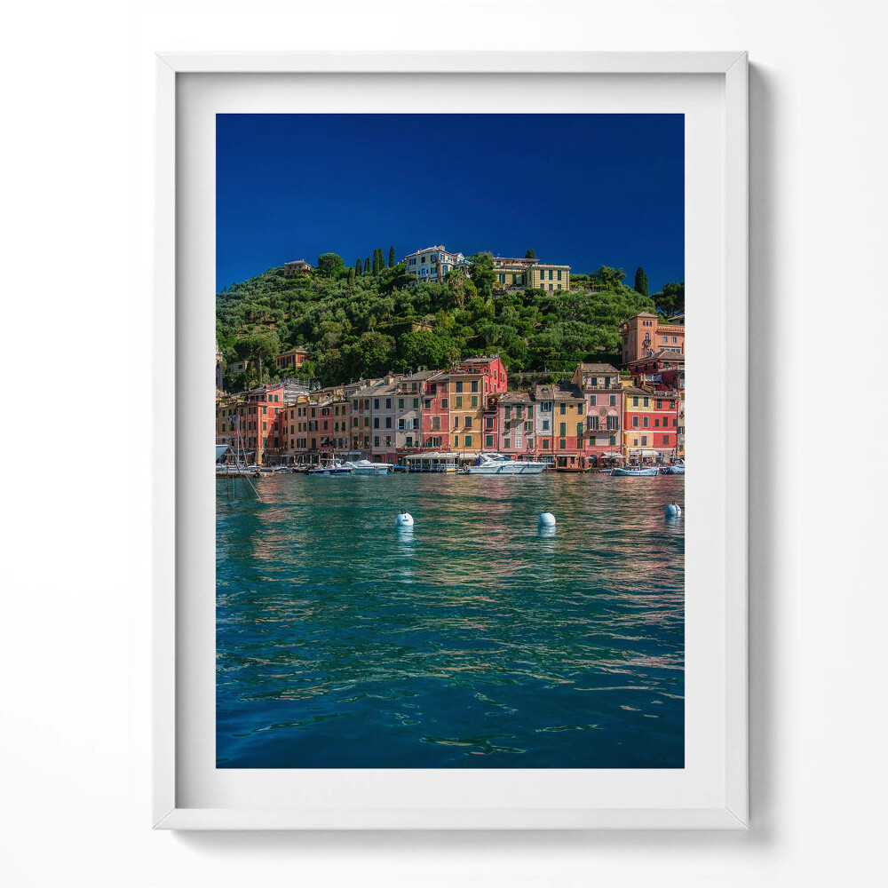 Obraz w ramce Statki płynące w Portofino