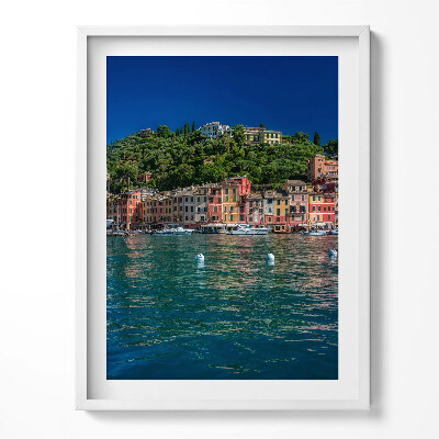 Obraz w ramce Statki płynące w Portofino