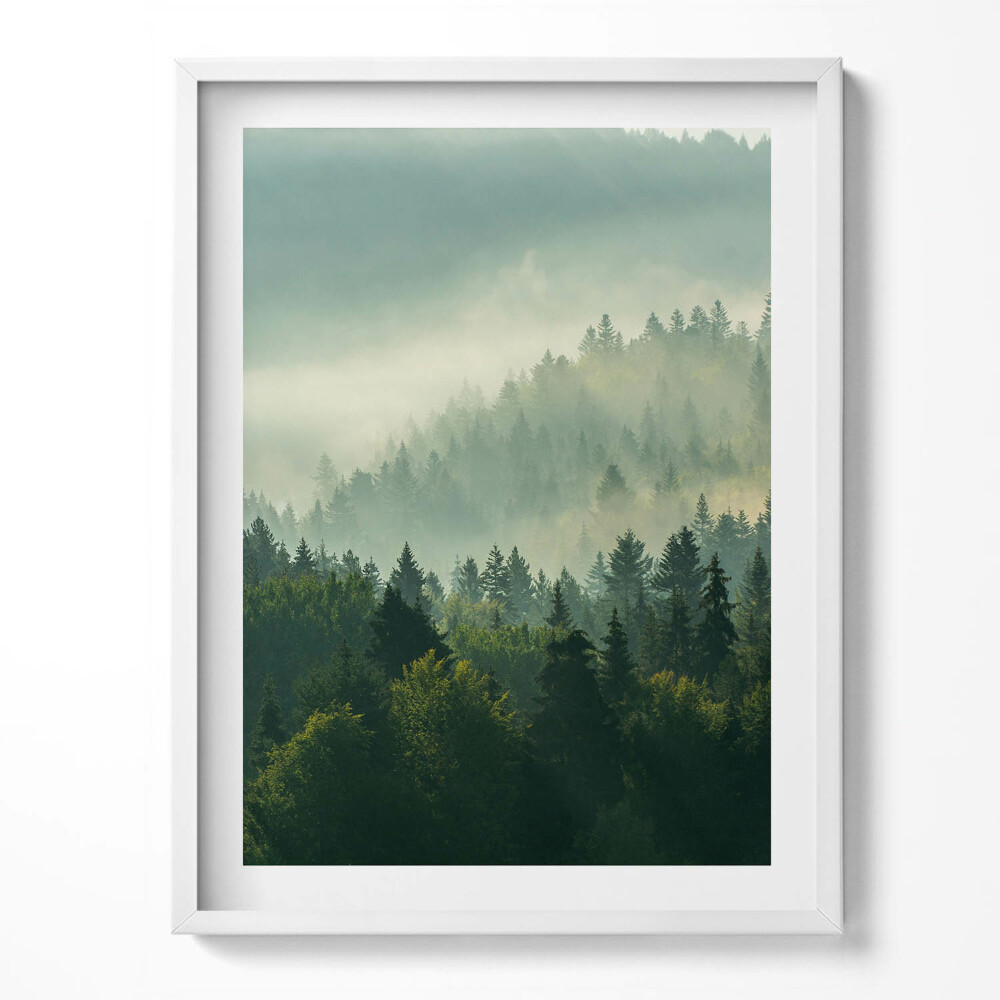 Obraz w ramce Wschód słońca Beskidy