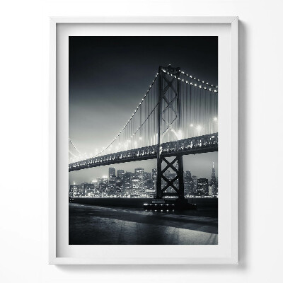 Obraz w ramce Most nocą San Francisco