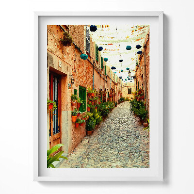 Obraz w ramce Ulica w wiosce Valldemossa
