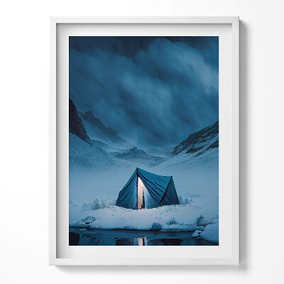 Obraz w ramce Namiot w górach Islandii