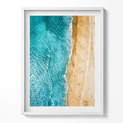 Obraz w ramce Morze plaża ludzie