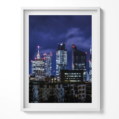 Obraz w ramce Budynki miasta nocą