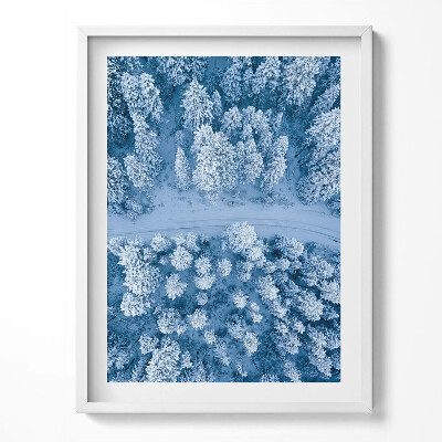 Obraz w ramce Las z lotu ptaka Dron