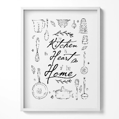 Obraz w ramce Napis do kuchni 