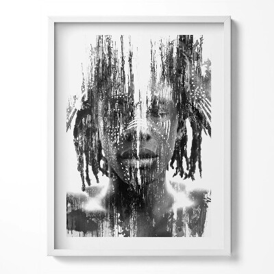 Obraz w ramce Ilustracja rdzennego mieszkańca Afryki