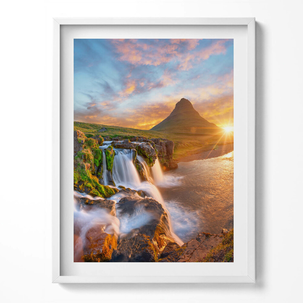 Obraz w ramce Pejzaż natury o zachodzie słońca