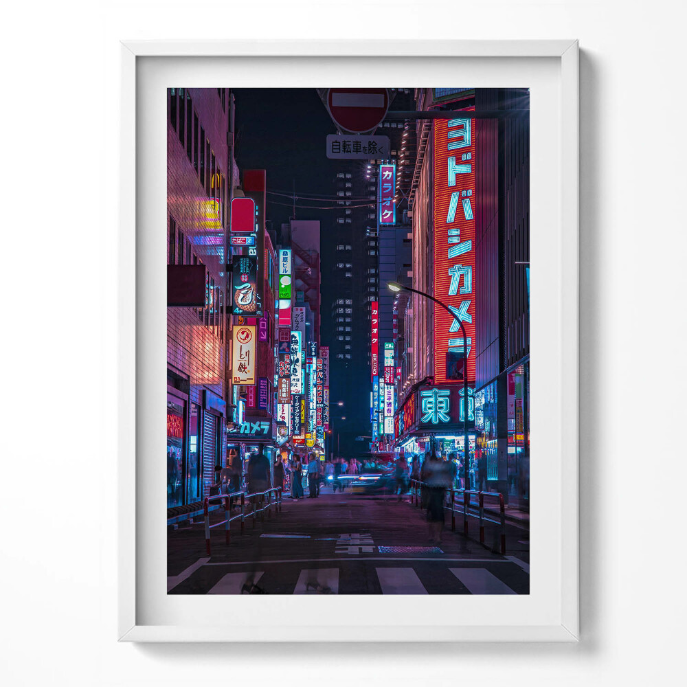 Obraz w ramce Azjatyckie miasto nocą