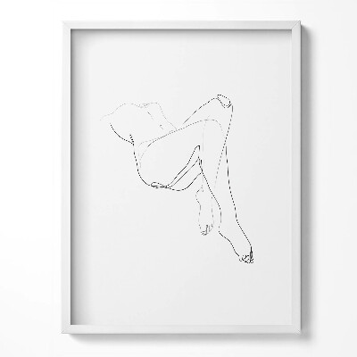 Obraz w ramce Line-art kobiecego ciała