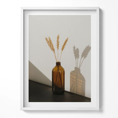 Obraz w ramce Boho wazon z kłosami