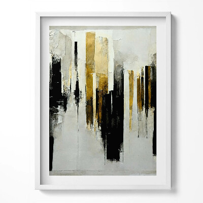 Obraz w ramce Abstracyjna sztuka ze złotem