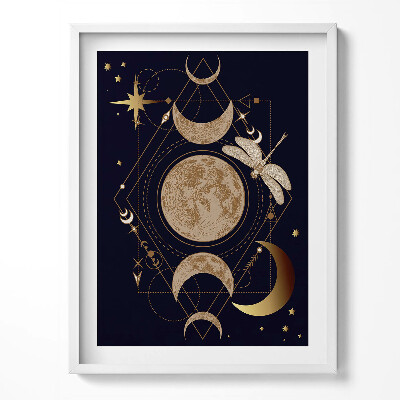 Obraz w ramce Magiczna kompozycja kosmosu i ważki