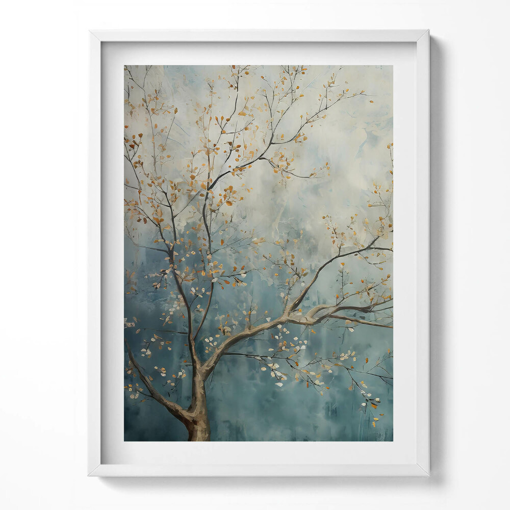 Obraz w ramce Malowane gałęzie drzewa