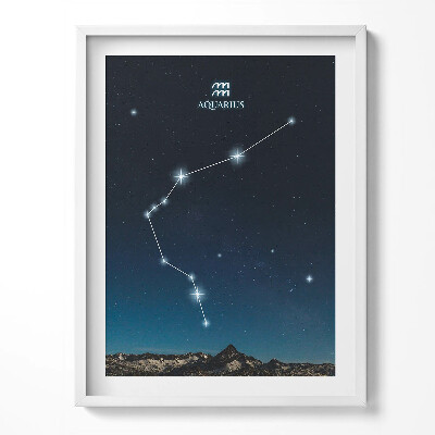 Obraz w ramce Gwiazdozbiór zodiak wodnik