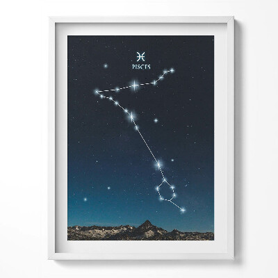 Obraz w ramce Gwiazdozbiór zodiak ryby